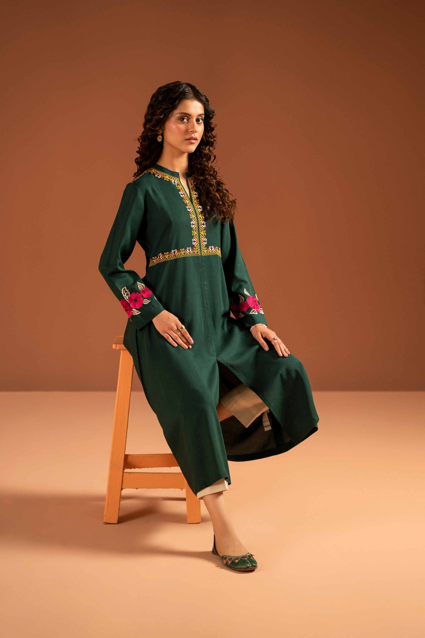 Nishat Linen - Embroidered Shirt - PW23-24