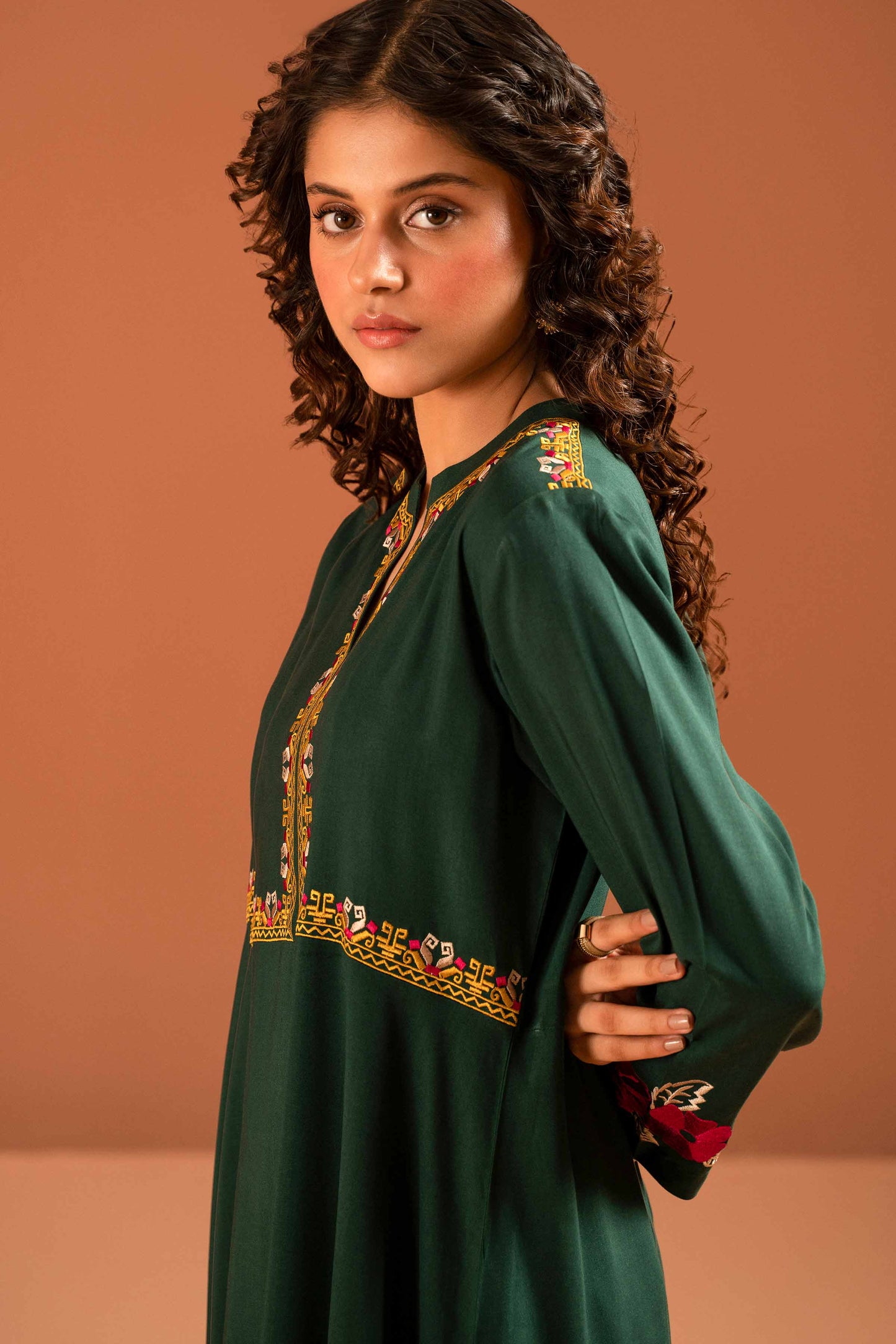 Nishat Linen - Embroidered Shirt - PW23-24
