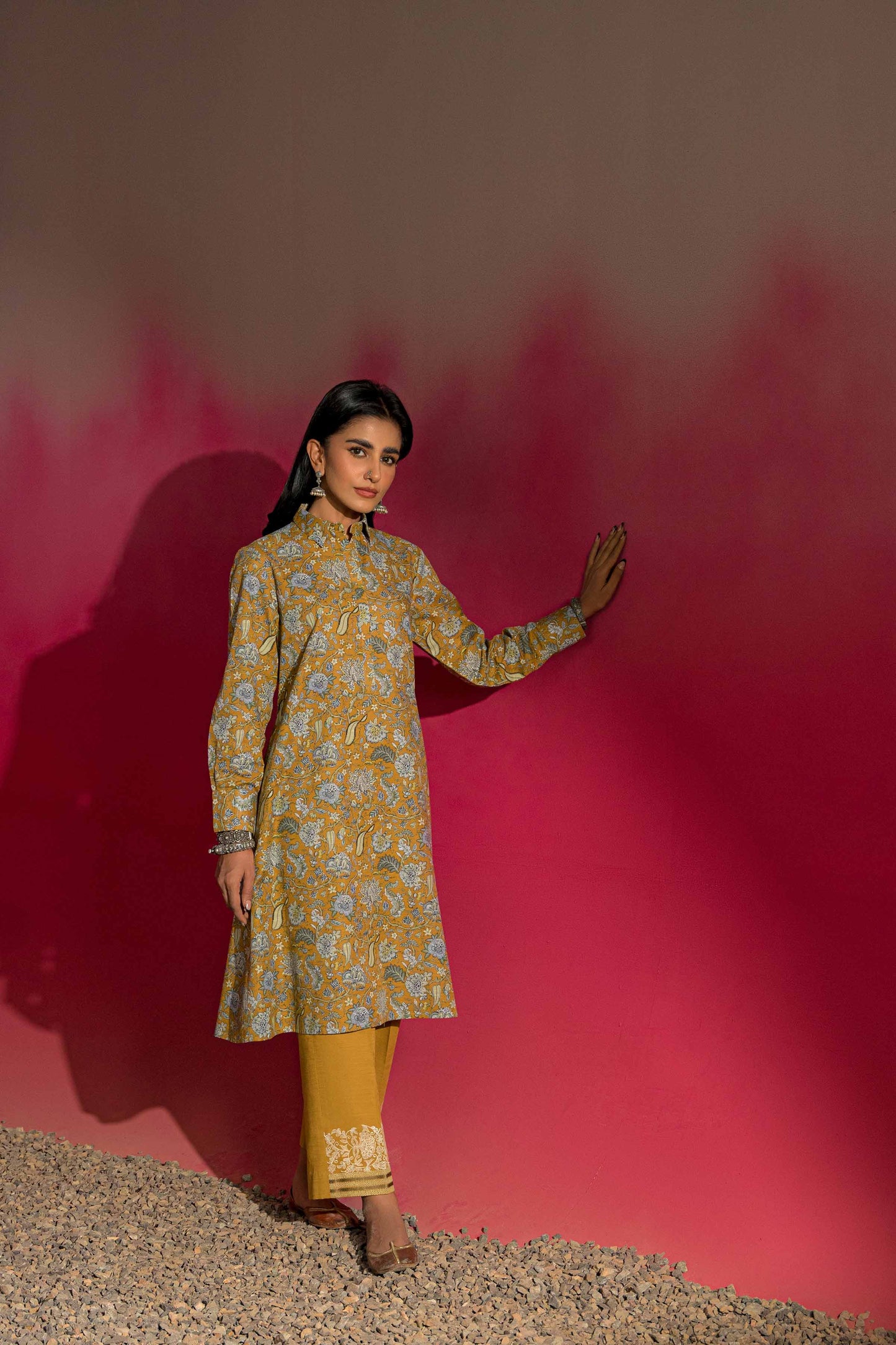 Nishat Linen - 2 Piece - Printed Embroidered Suit - PW23-240