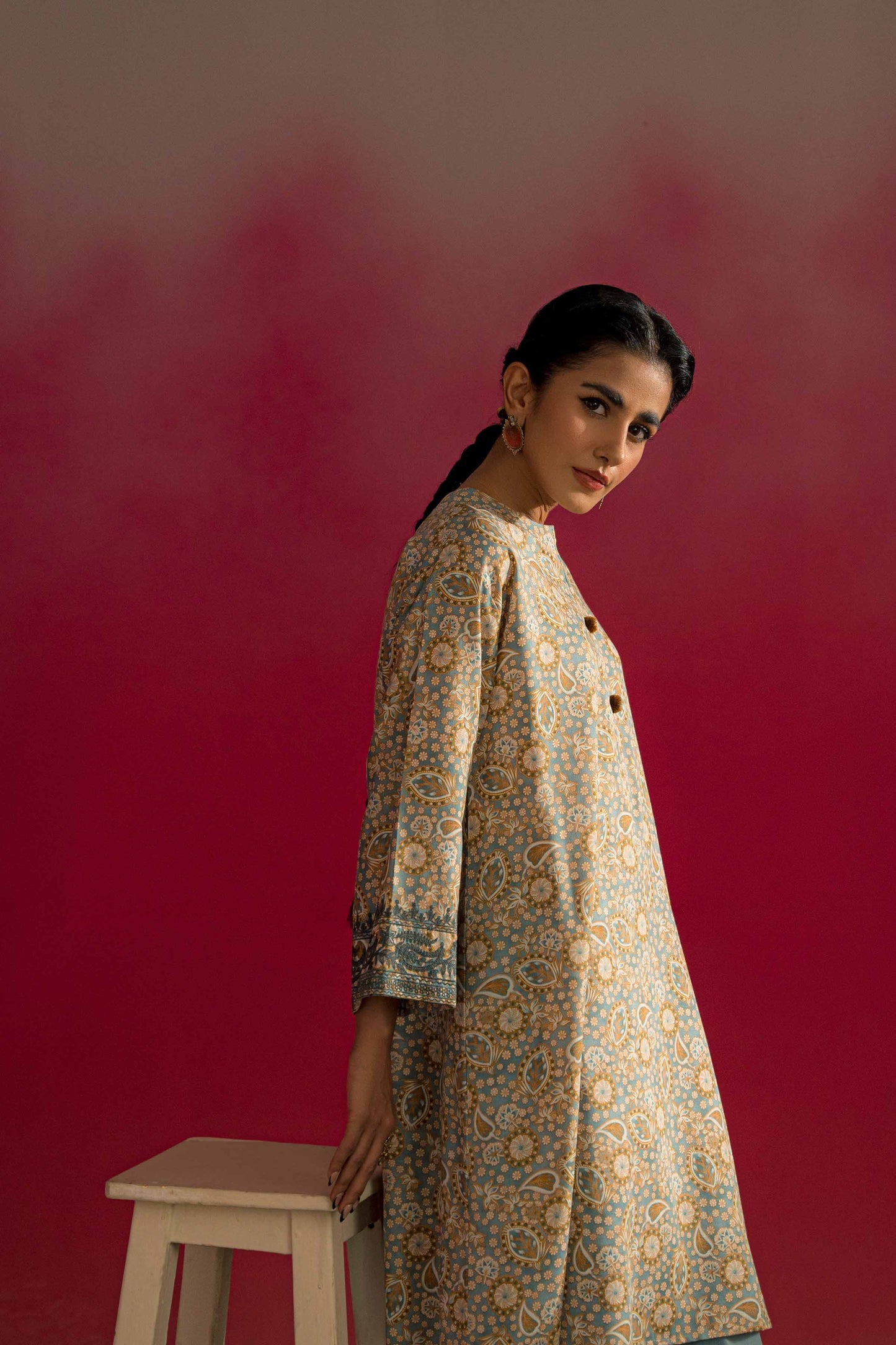Nishat Linen - 2 Piece - Printed Embroidered Suit - PW23-243