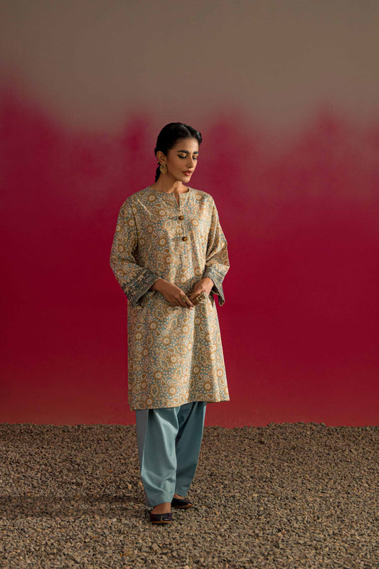 Nishat Linen - 2 Piece - Printed Embroidered Suit - PW23-243