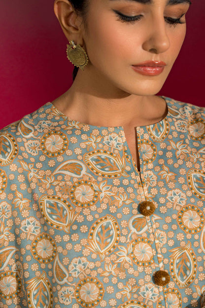 Nishat Linen - 2 Piece - Printed Embroidered Suit - PW23-243