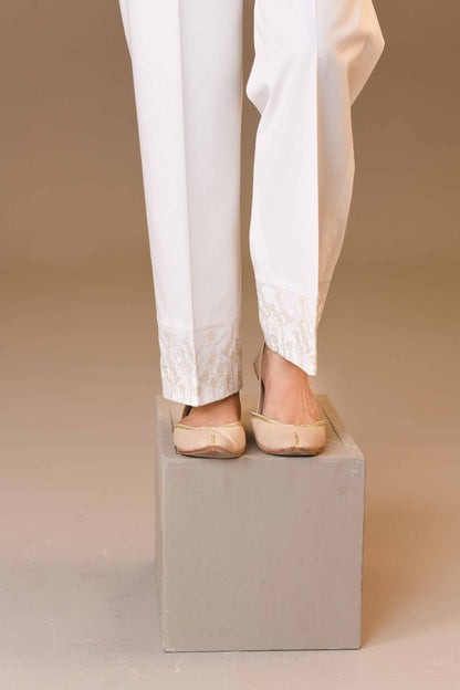Nishat Linen - Embroidered Trousers - PW23-246