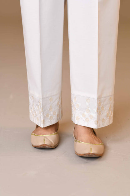 Nishat Linen - Embroidered Trousers - PW23-246
