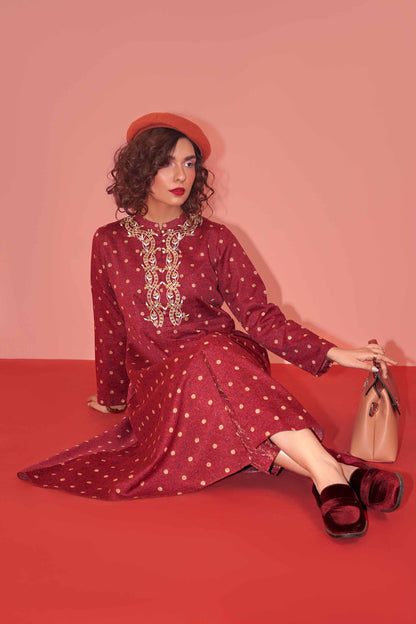 Nishat Linen - 2 Piece - Printed Embroidered Suit - PW23-247