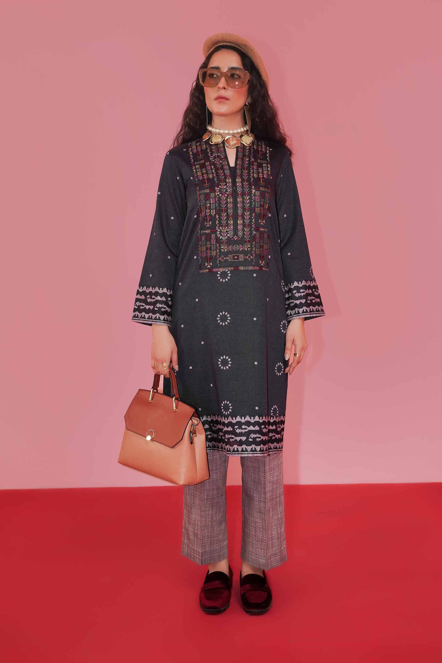 Nishat Linen - 2 Piece - Printed Embroidered Suit - PW23-249