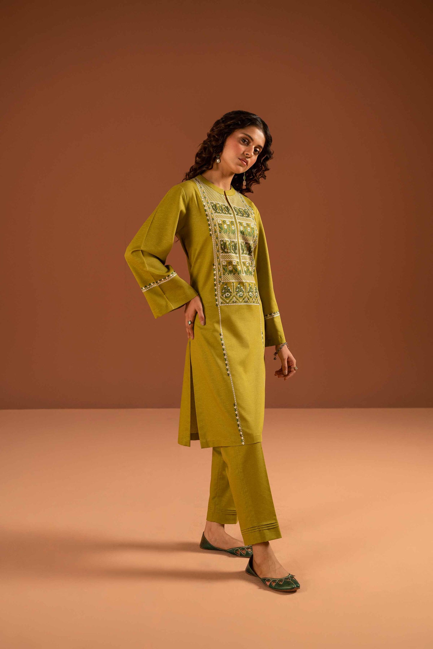 Nishat Linen - 2 Piece - Embroidered Suit - PW23-25