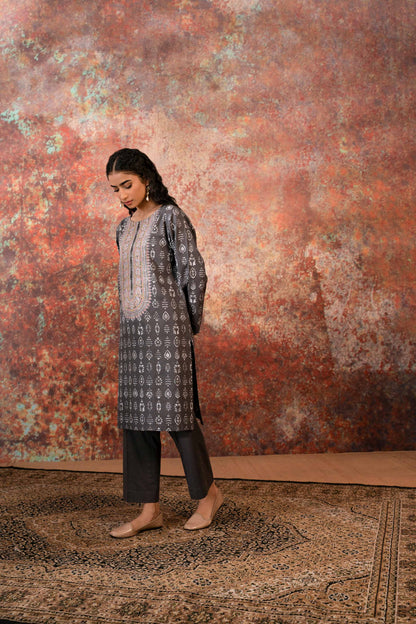 Nishat Linen - 2 Piece - Printed Embroidered Suit - PW23-251