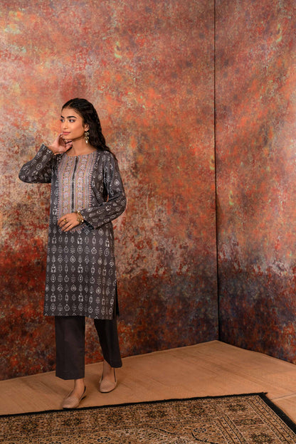 Nishat Linen - 2 Piece - Printed Embroidered Suit - PW23-251