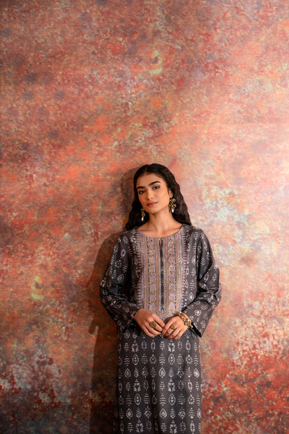 Nishat Linen - 2 Piece - Printed Embroidered Suit - PW23-251