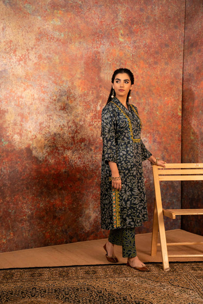 Nishat Linen - 2 Piece - Printed Embroidered Suit - PW23-252