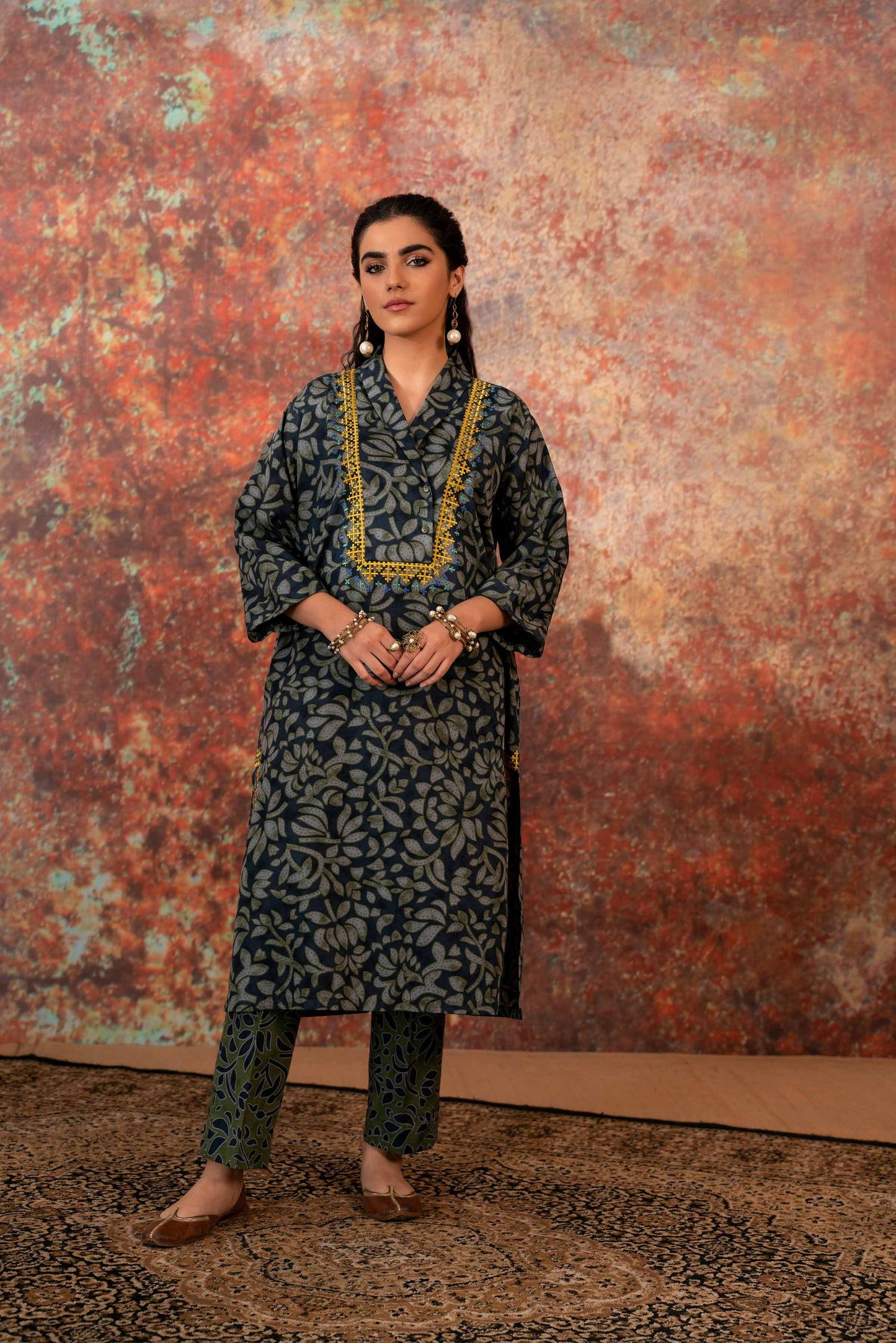 Nishat Linen - 2 Piece - Printed Embroidered Suit - PW23-252