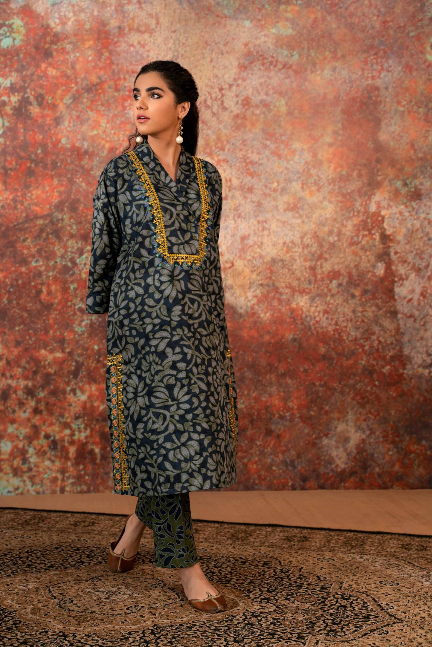 Nishat Linen - 2 Piece - Printed Embroidered Suit - PW23-252