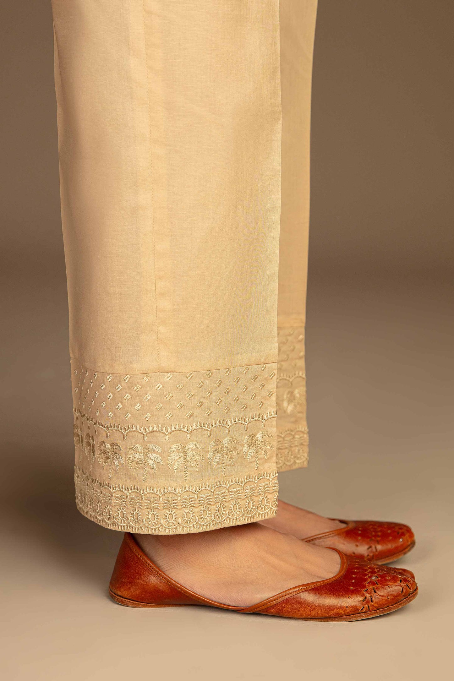 Nishat Linen - Embroidered Trousers - PW23-253