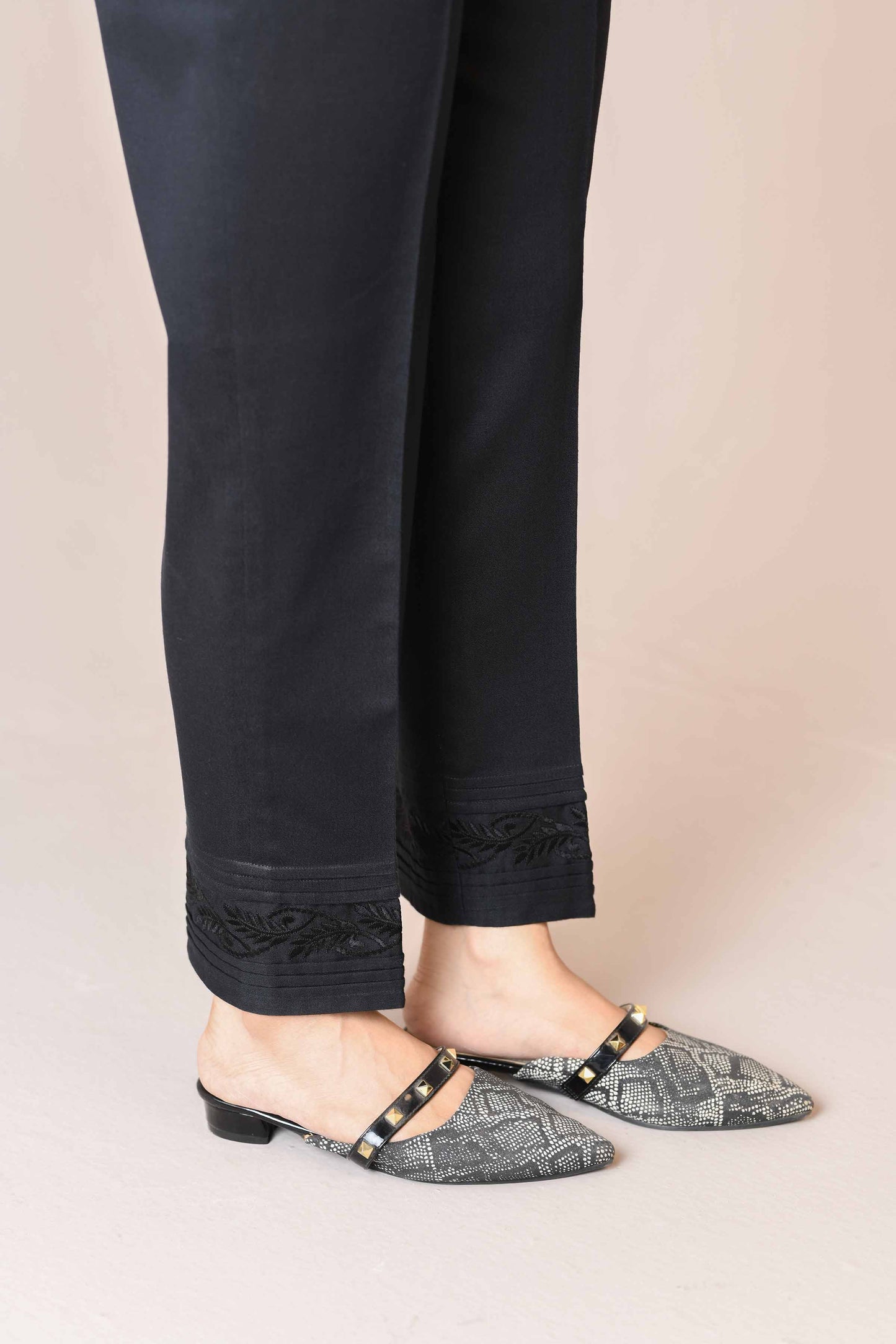 Nishat Linen - Embroidered Trousers - PW23-255