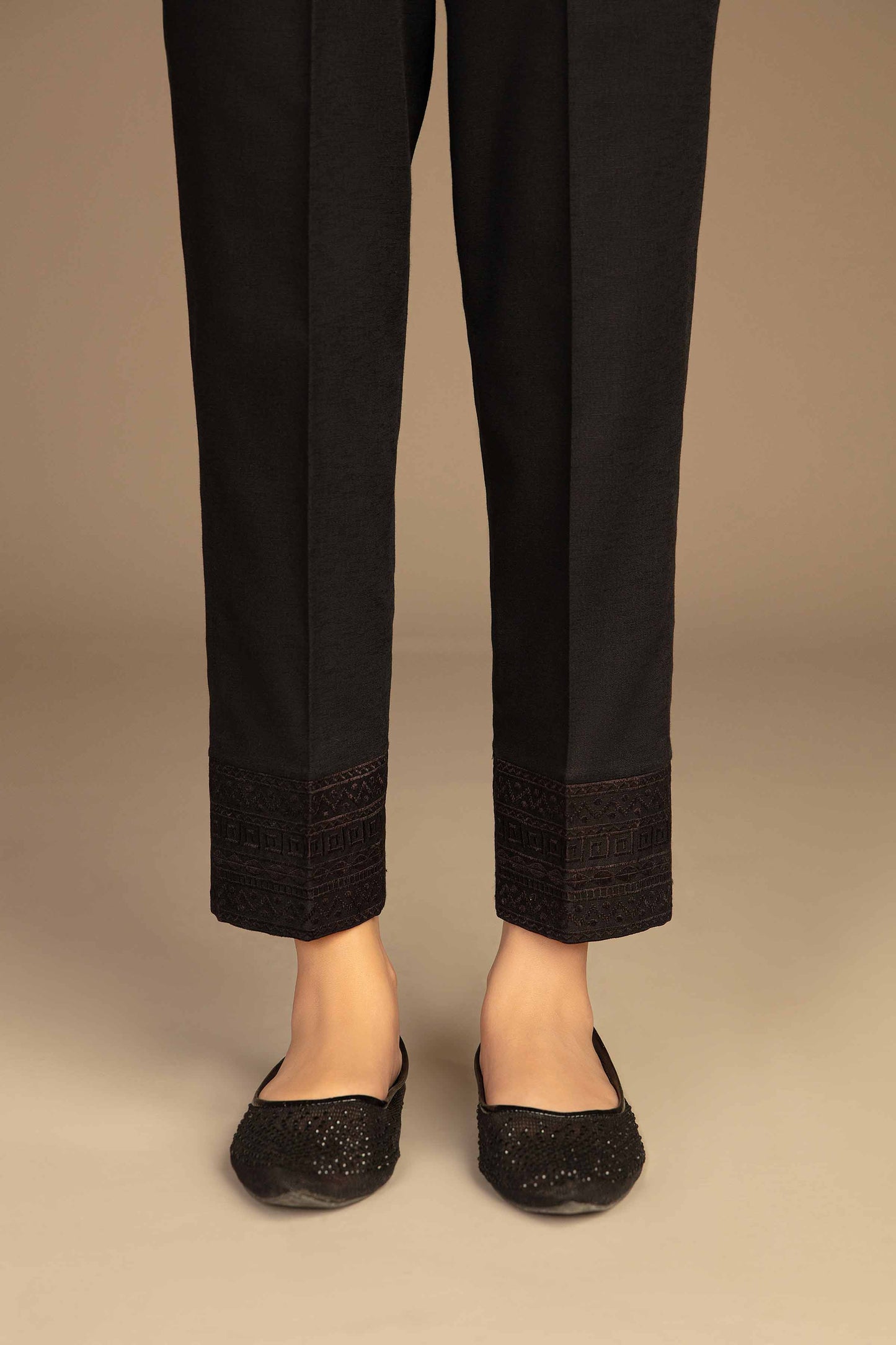 Nishat Linen - Embroidered Trousers - PW23-256