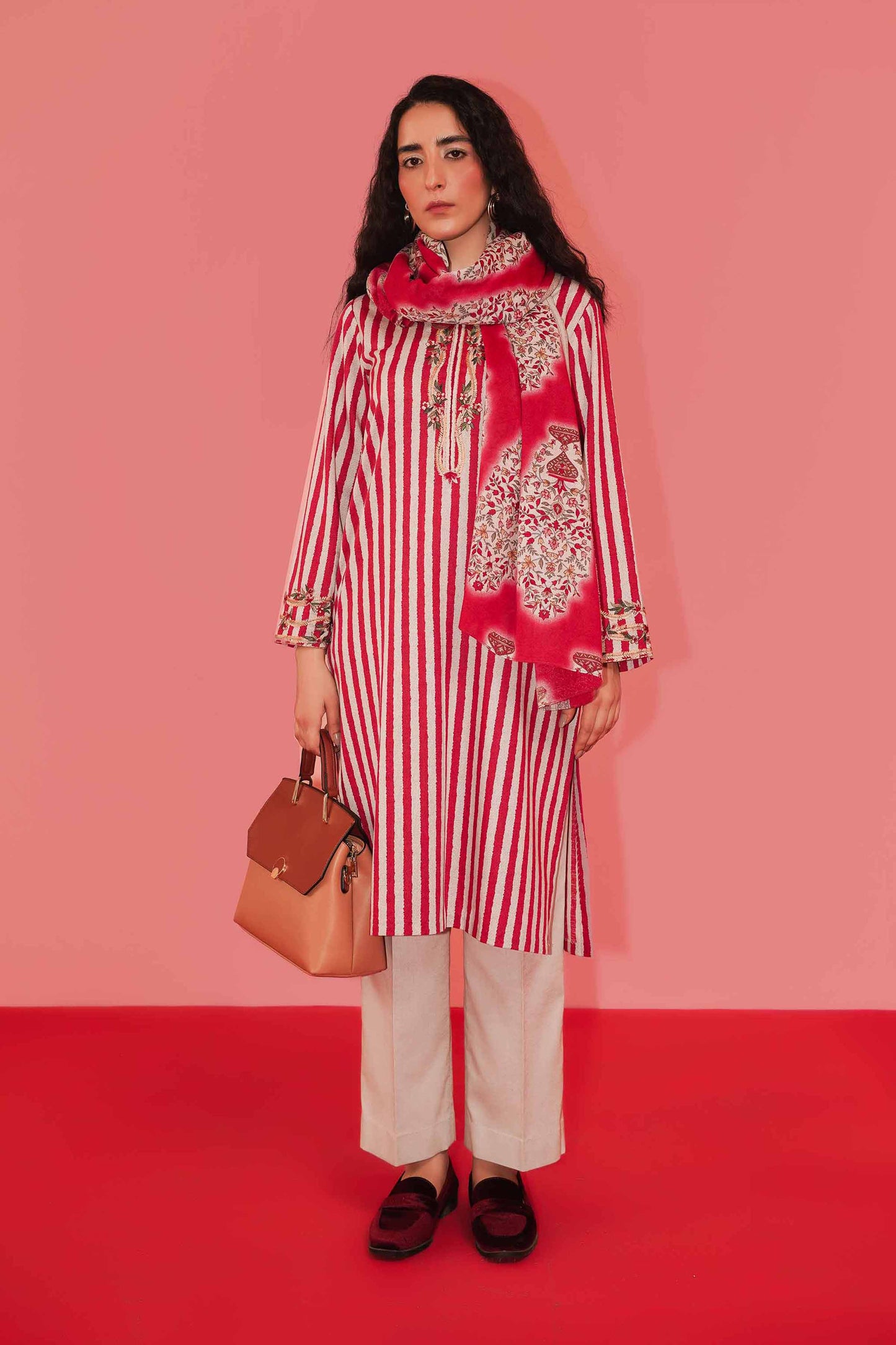 Nishat Linen - 3 Piece - Printed Embroidered Suit - PW23-260