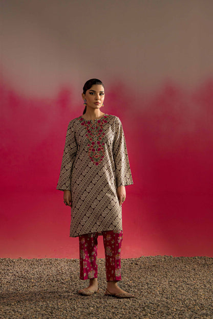 Nishat Linen - 2 Piece - Printed Embroidered Suit - PW23-261
