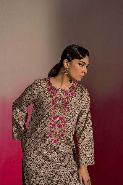Nishat Linen - 2 Piece - Printed Embroidered Suit - PW23-261