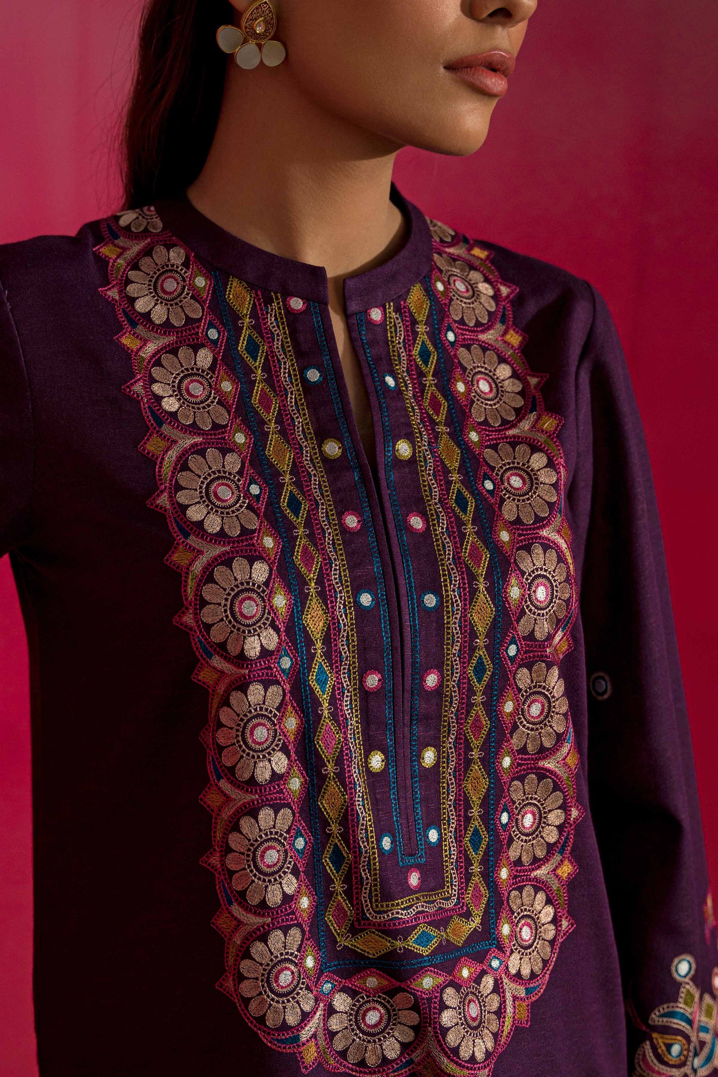 Nishat Linen - 2 Piece - Embroidered Suit - PW23-27