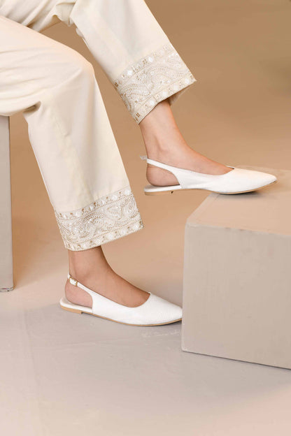 Nishat Linen - Embroidered Trousers - PW23-270