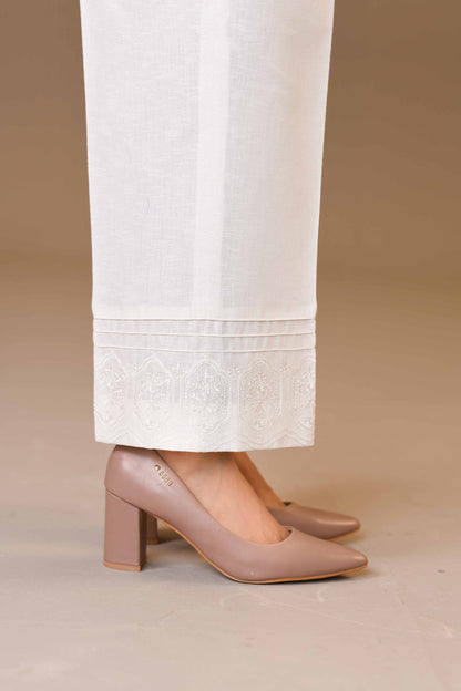 Nishat Linen - Embroidered Trousers - PW23-271