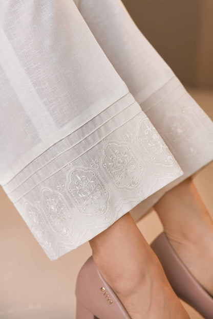 Nishat Linen - Embroidered Trousers - PW23-271