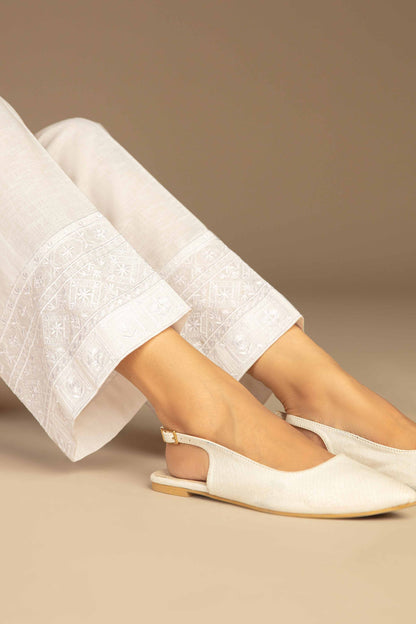 Nishat Linen - Embroidered Trousers - PW23-272