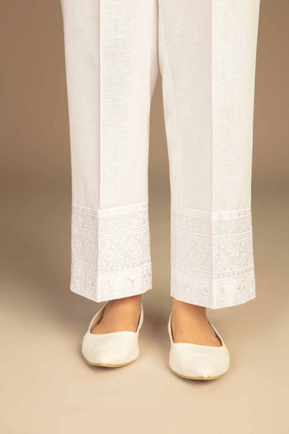 Nishat Linen - Embroidered Trousers - PW23-272
