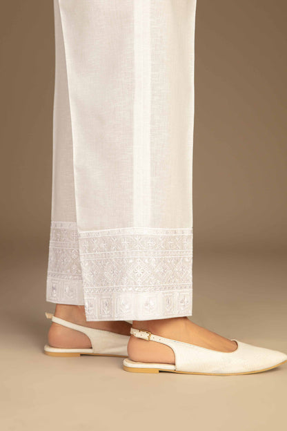 Nishat Linen - Embroidered Trousers - PW23-272