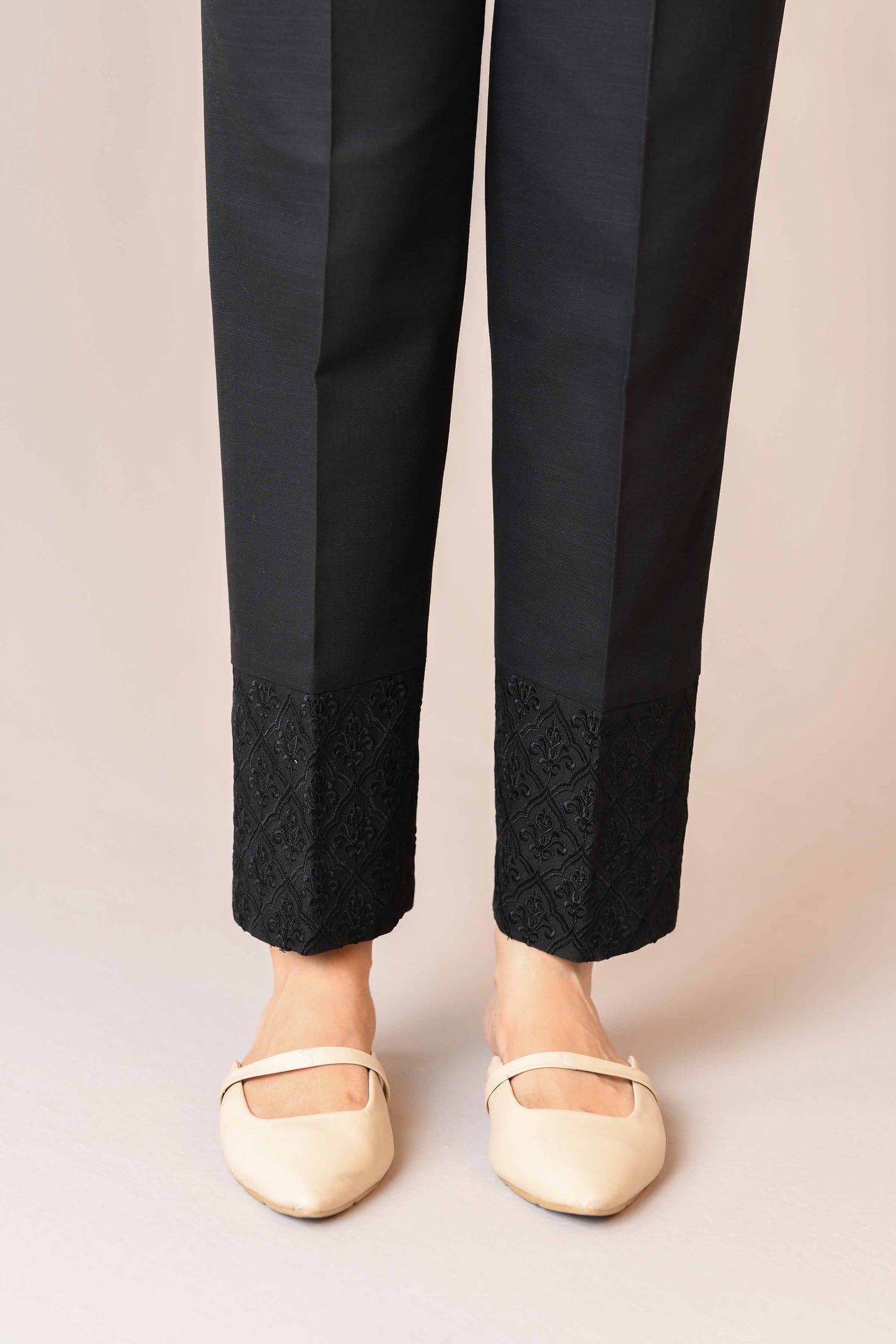 Nishat Linen - Embroidered Trousers - PW23-273