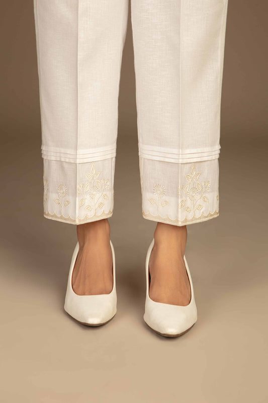 Nishat Linen - Embroidered Trousers - PW23-274