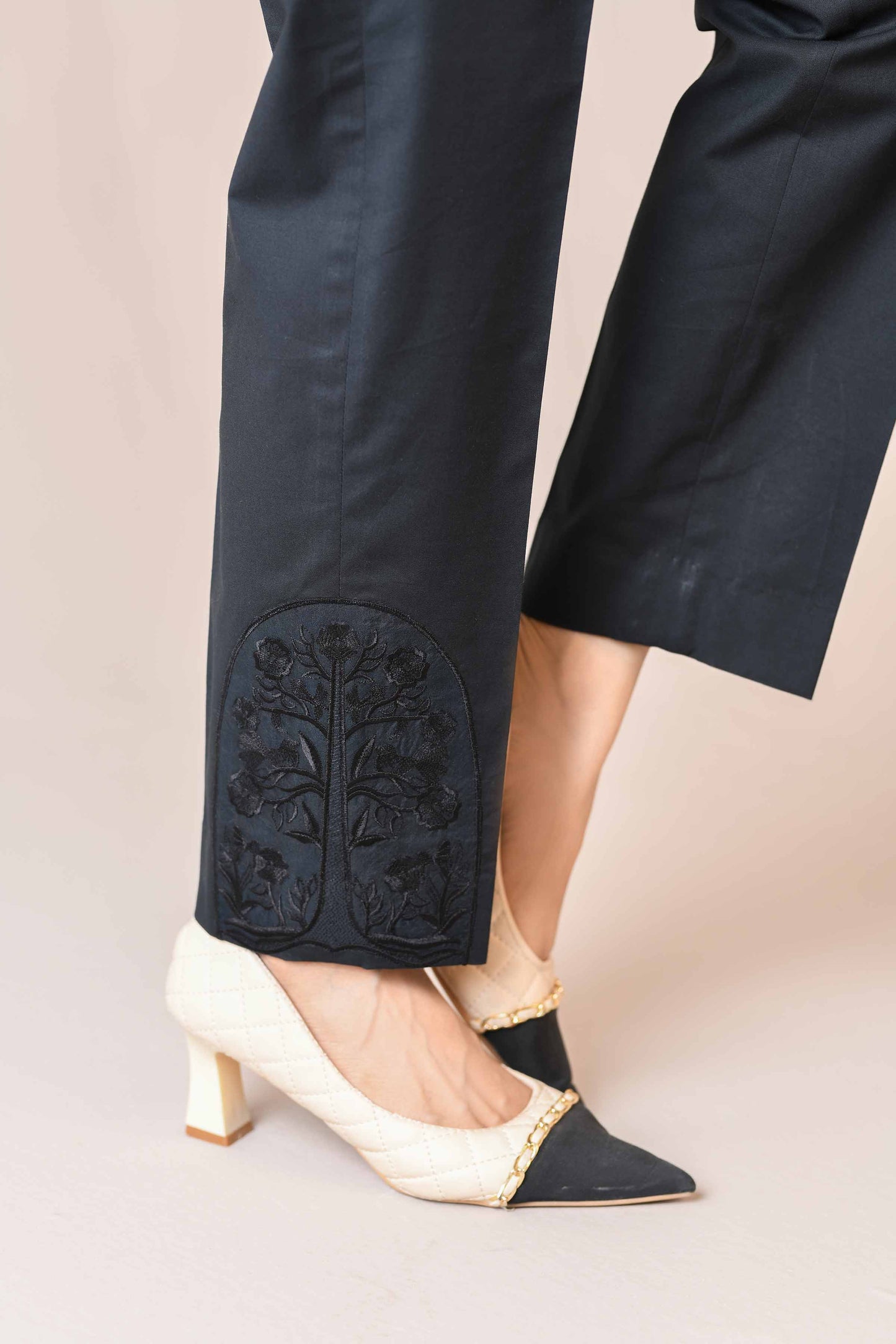 Nishat Linen - Embroidered Trousers - PW23-275