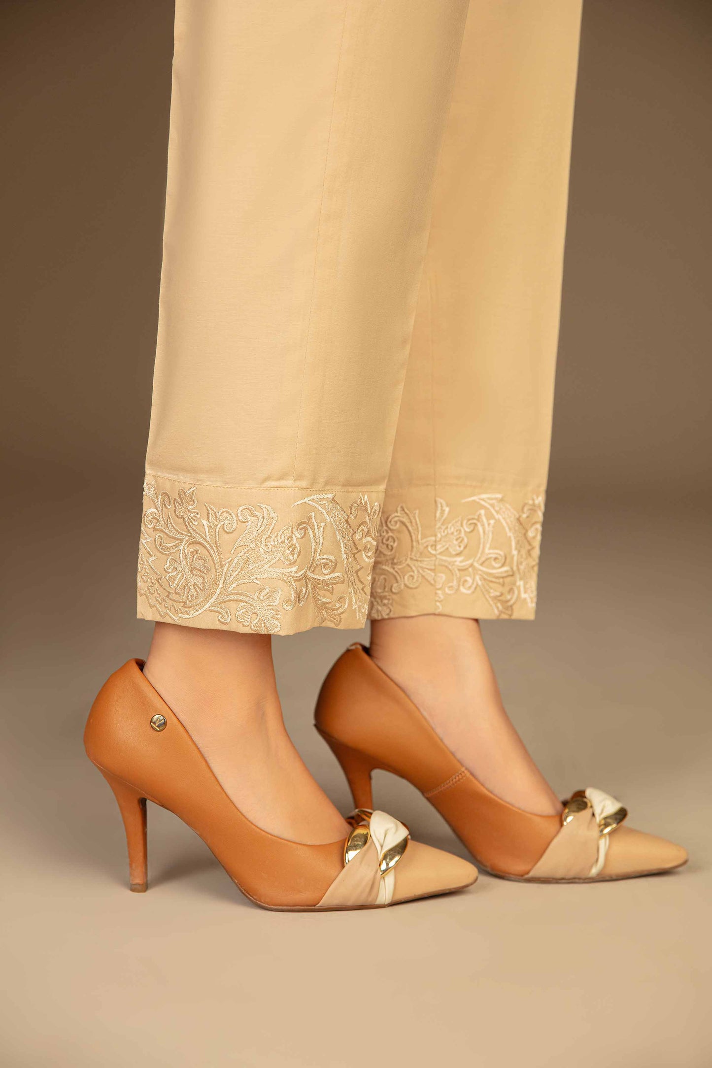 Nishat Linen - Embroidered Trousers - PW23-276