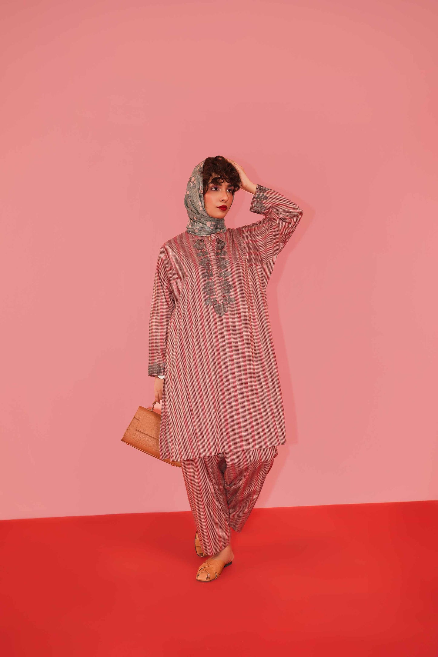 Nishat Linen - 3 Piece - Printed Embroidered Suit - PW23-279