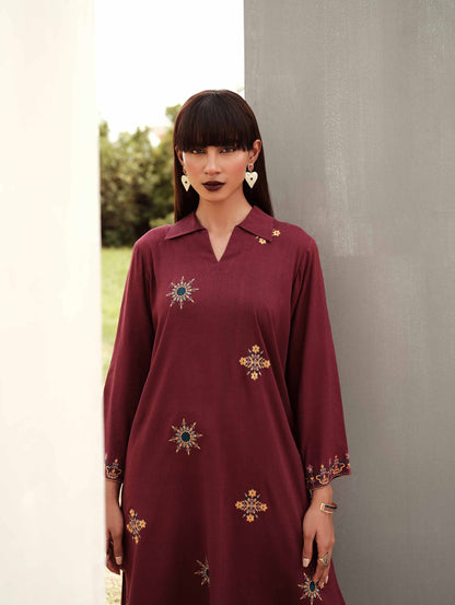 Nishat Linen - 2 Piece - Embroidered Suit - PW23-28