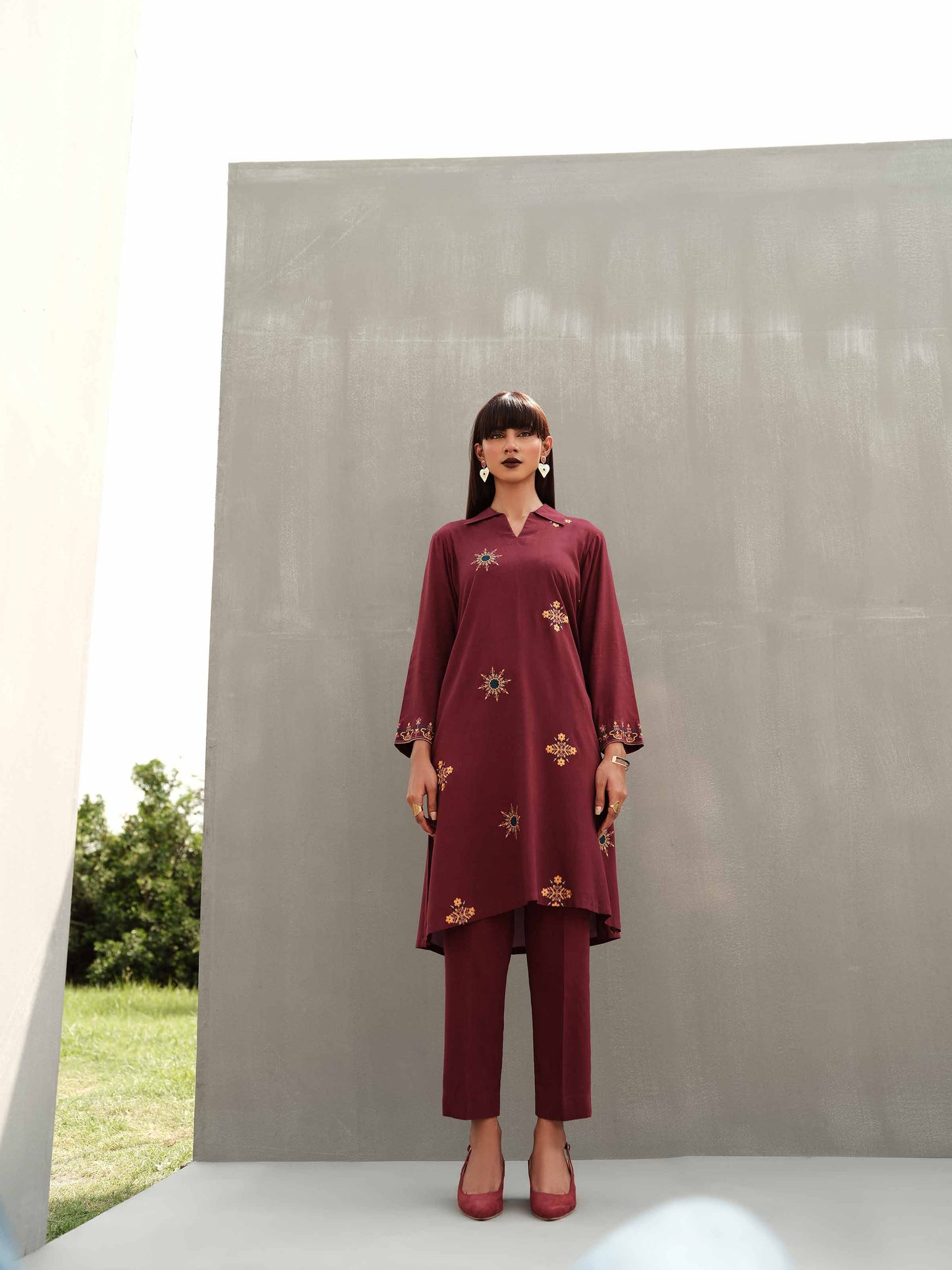 Nishat Linen - 2 Piece - Embroidered Suit - PW23-28