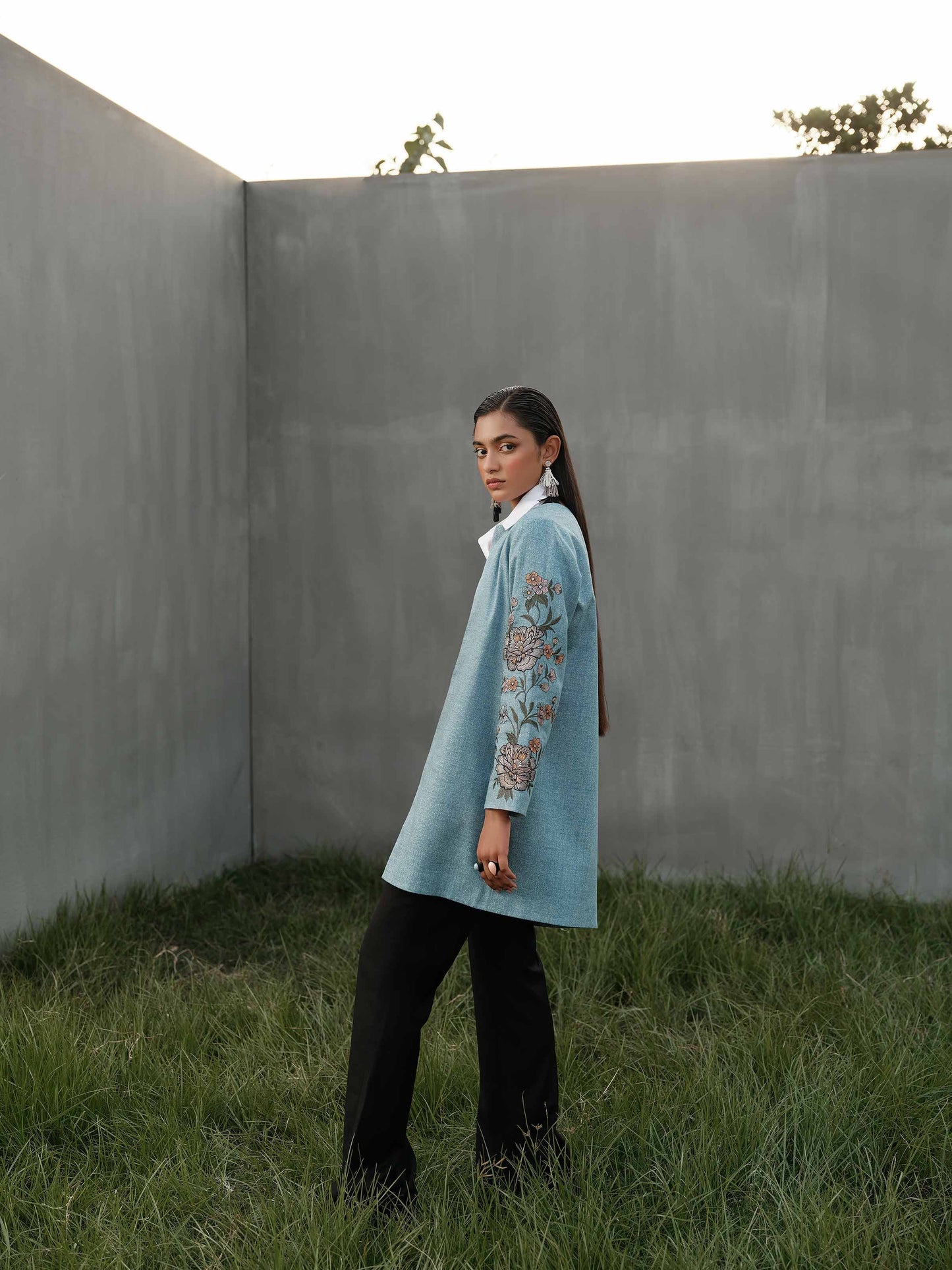 Nishat Linen - Embroidered Jacket - PW23-283