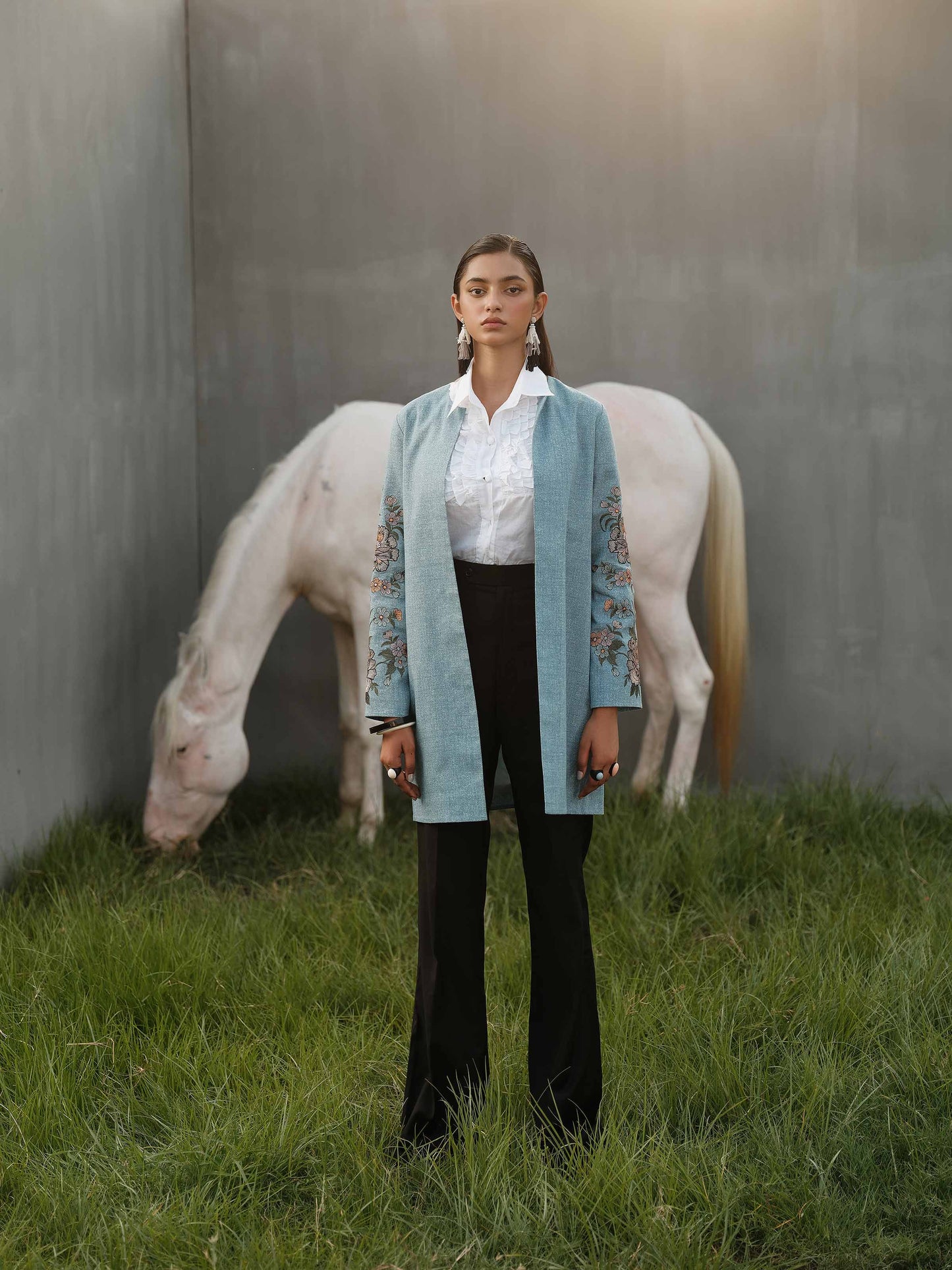 Nishat Linen - Embroidered Jacket - PW23-283