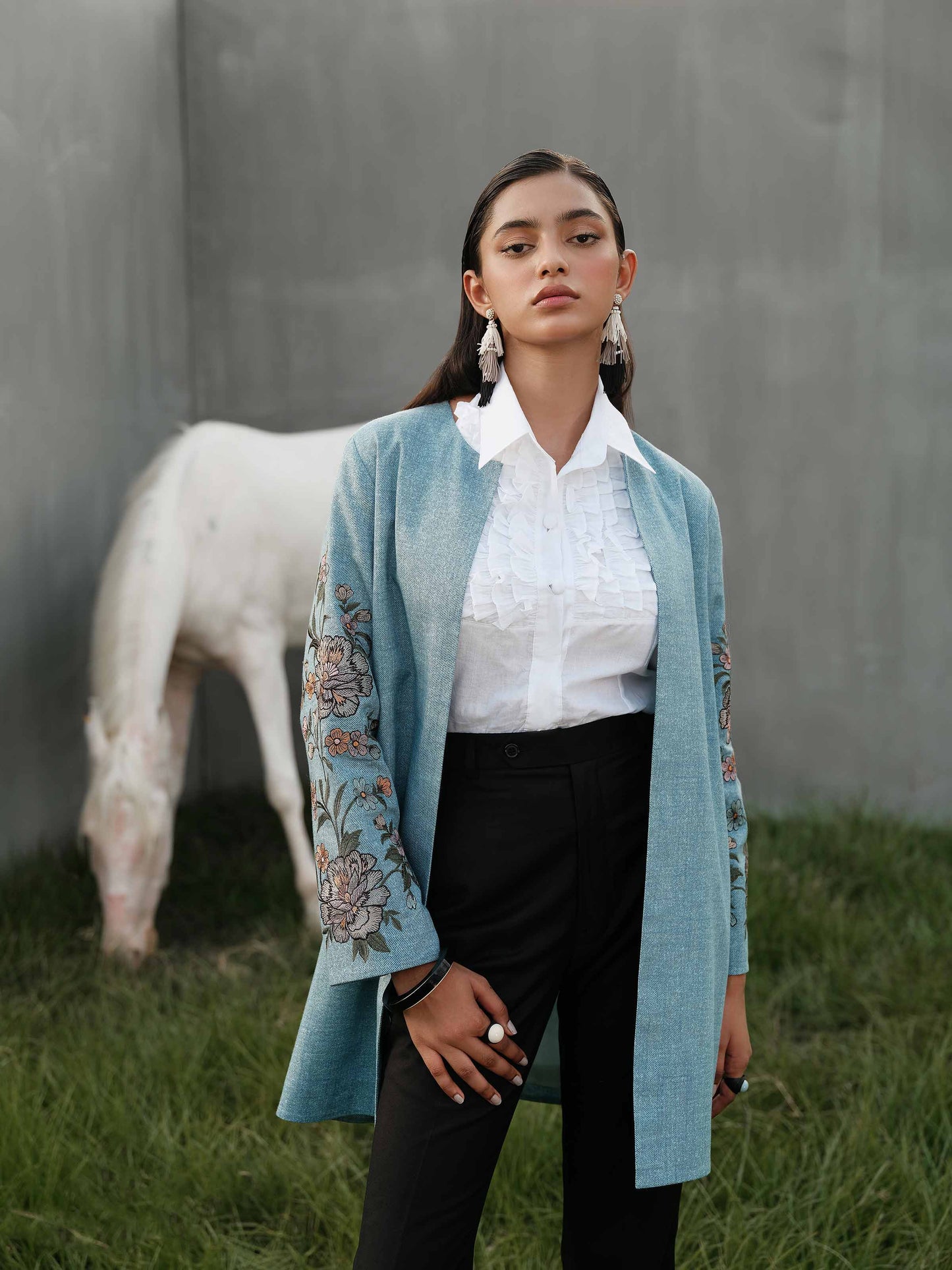 Nishat Linen - Embroidered Jacket - PW23-283