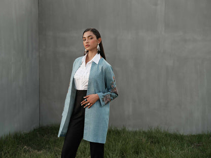 Nishat Linen - Embroidered Jacket - PW23-283