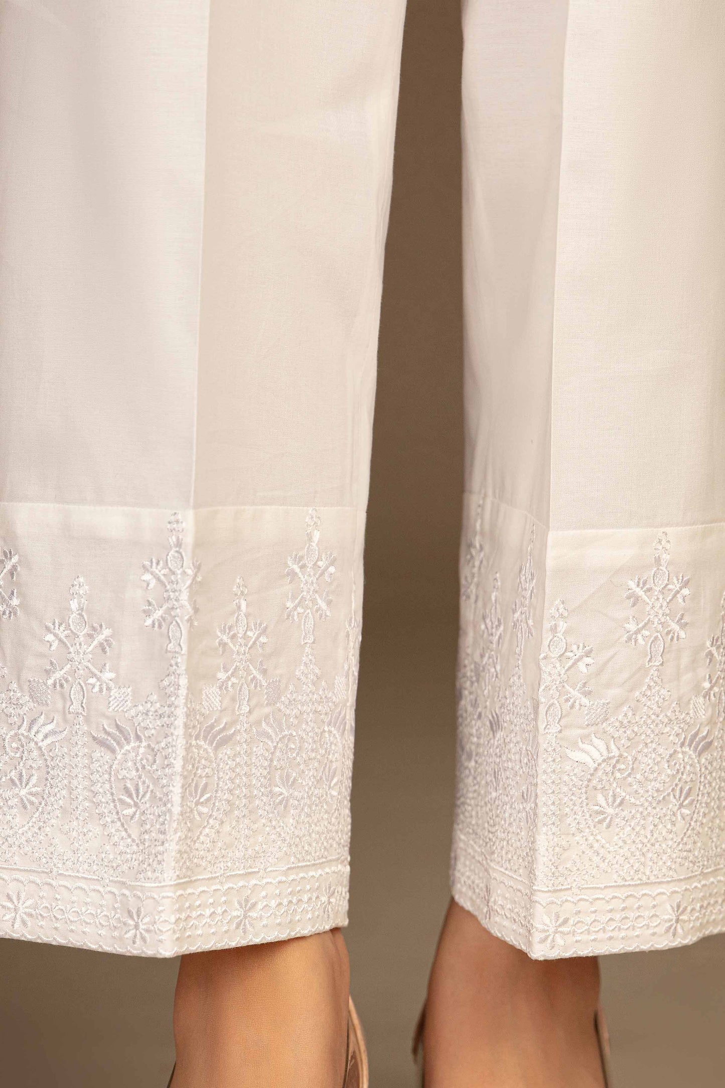 Nishat Linen - Embroidered Trousers - PW23-285