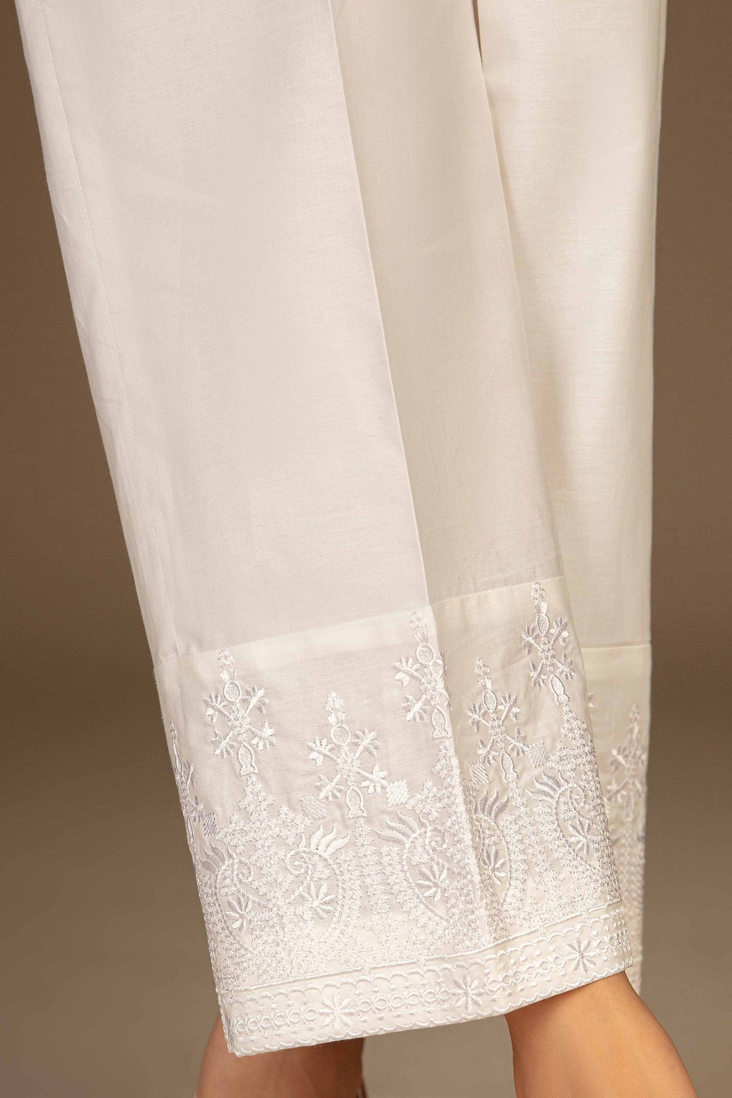 Nishat Linen - Embroidered Trousers - PW23-285