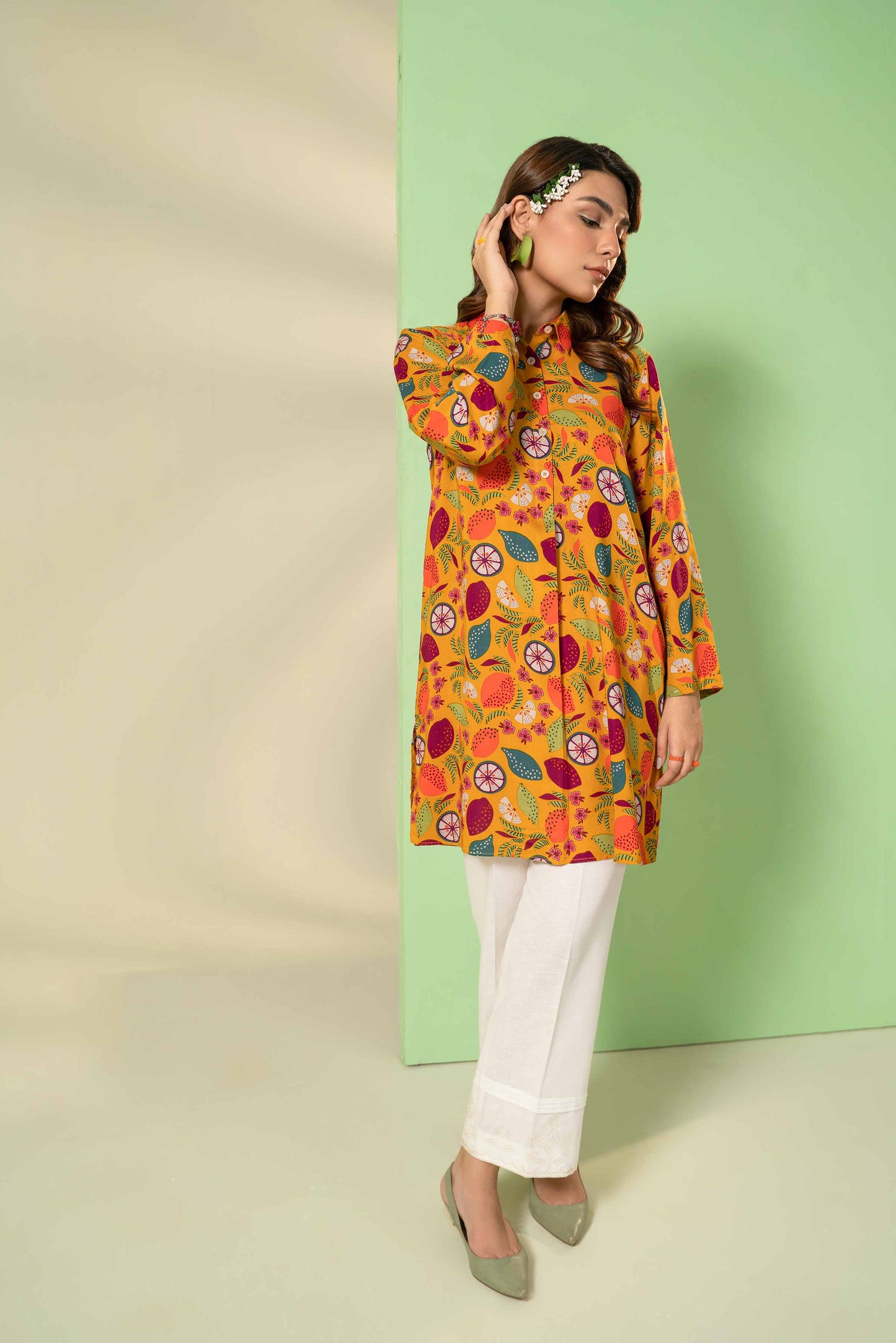 Nishat Linen - Printed Shirt - PW23-287