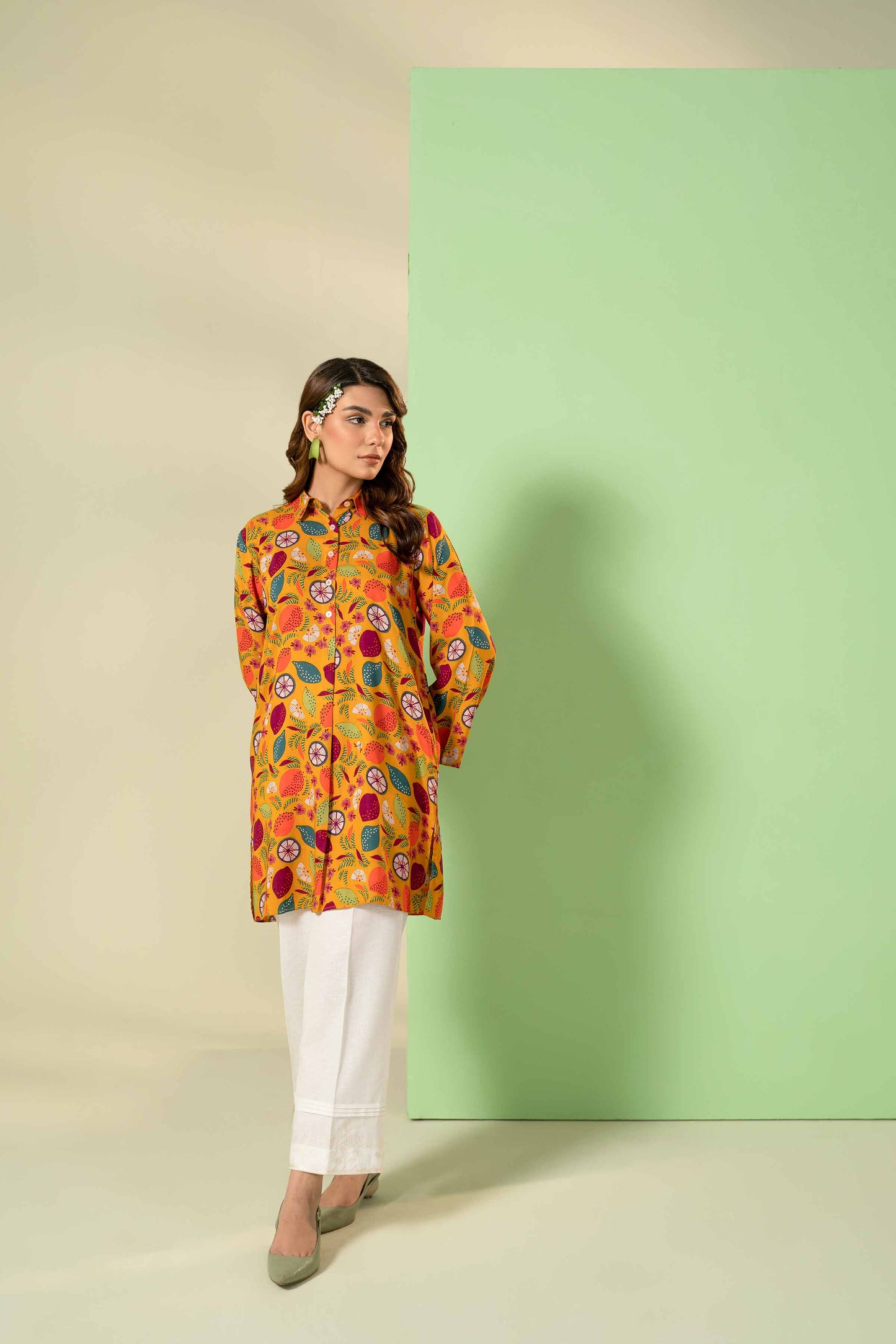 Nishat Linen - Printed Shirt - PW23-287