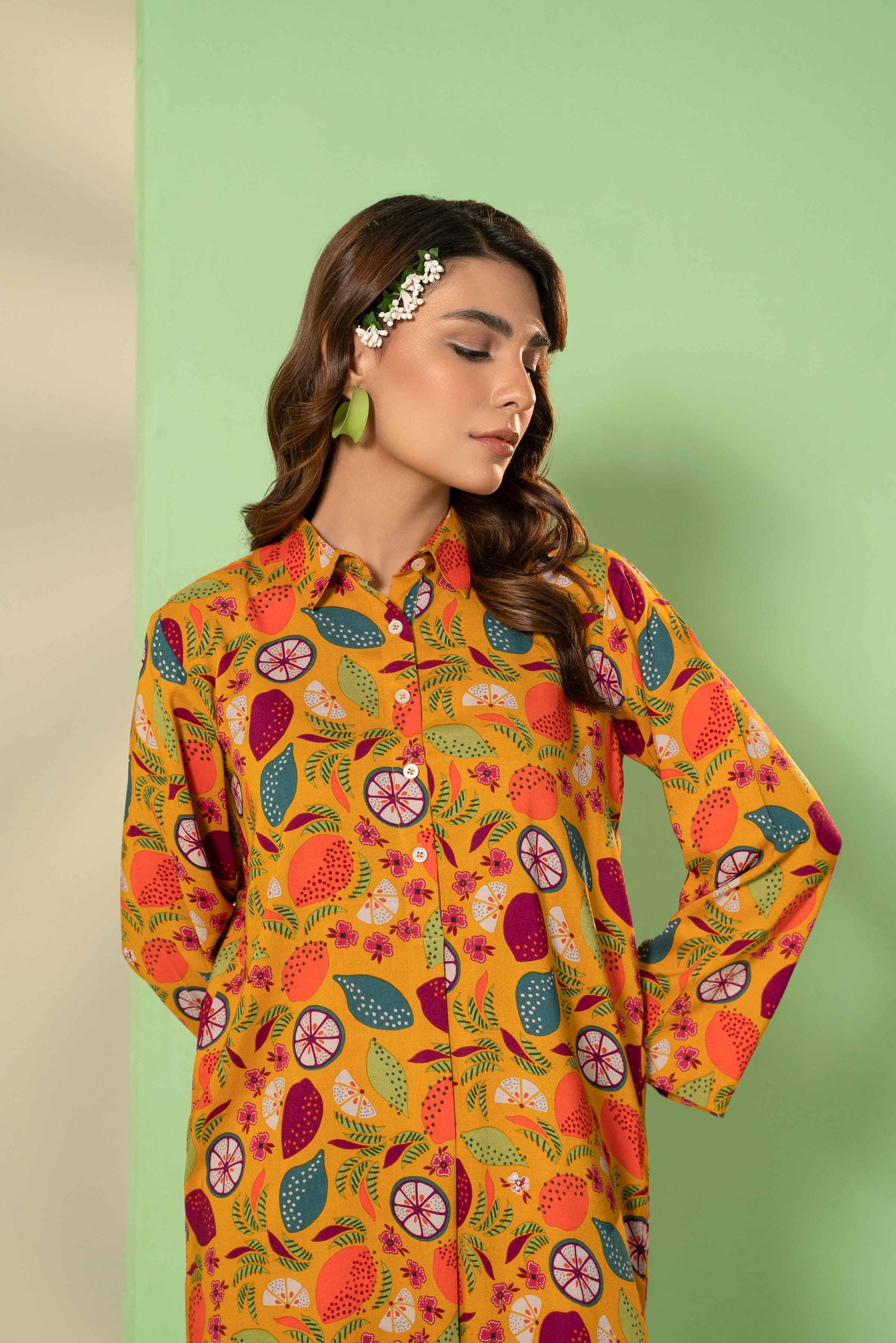 Nishat Linen - Printed Shirt - PW23-287