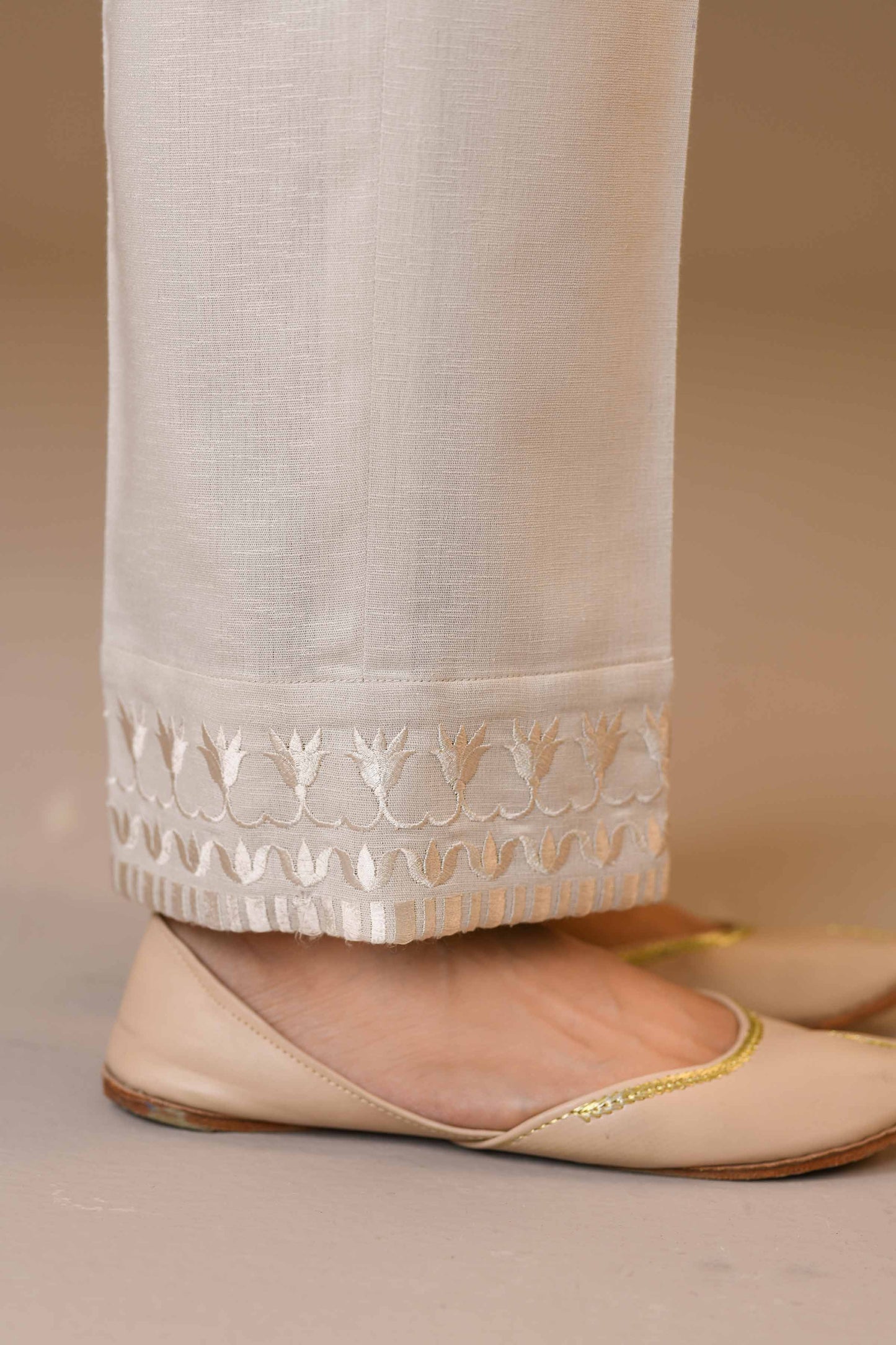 Nishat Linen - Embroidered Trousers - PW23-295