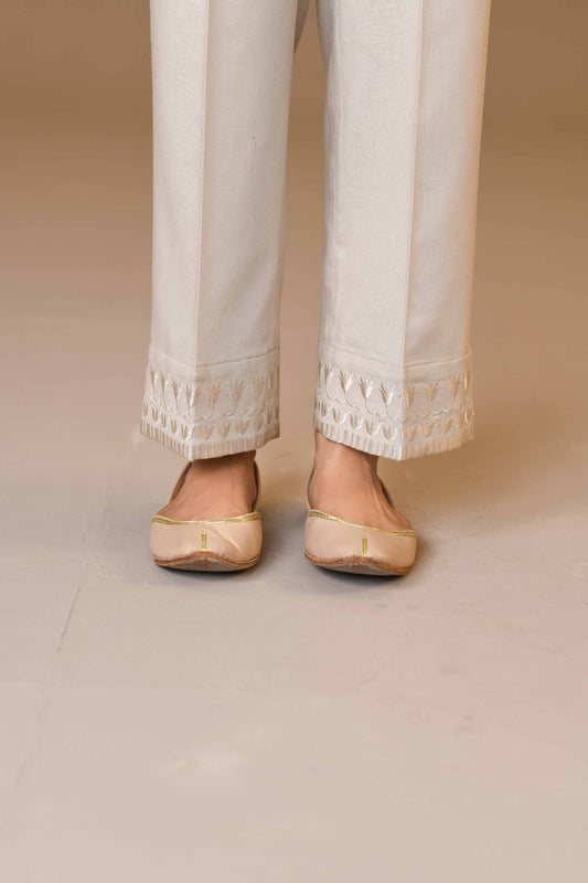 Nishat Linen - Embroidered Trousers - PW23-295