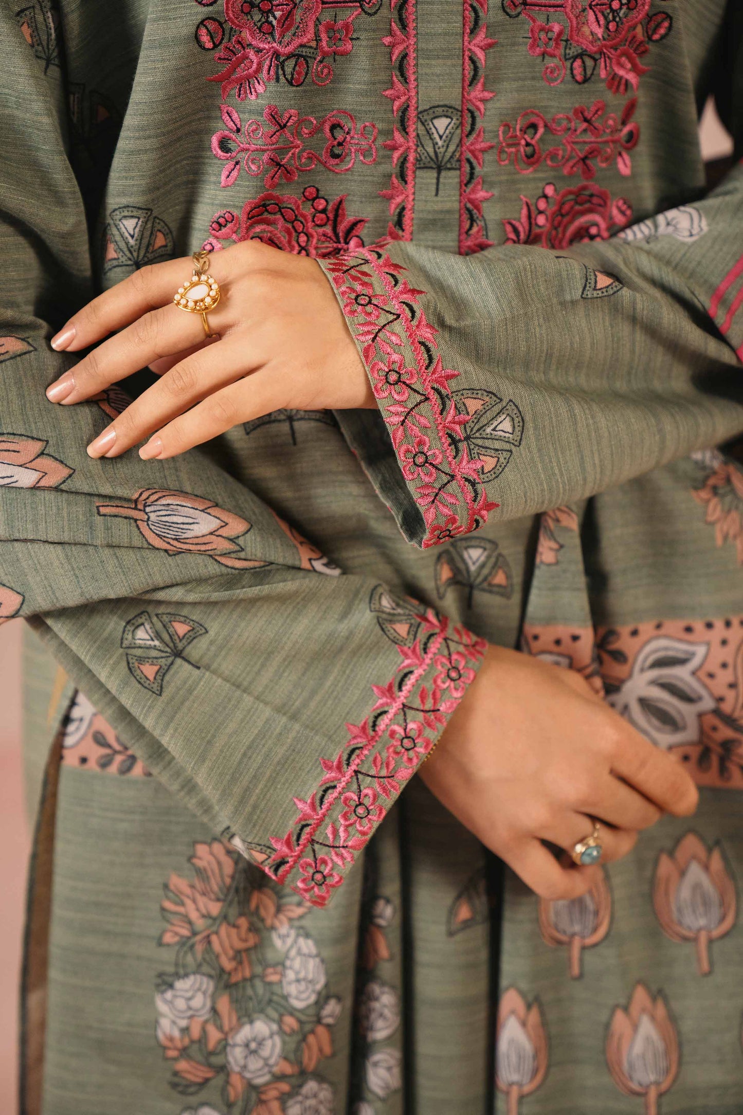 Nishat Linen - 3 Piece - Printed Embroidered Suit - PW23-298