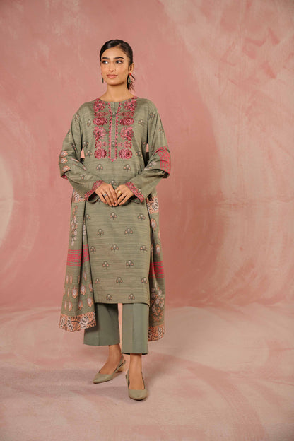 Nishat Linen - 3 Piece - Printed Embroidered Suit - PW23-298